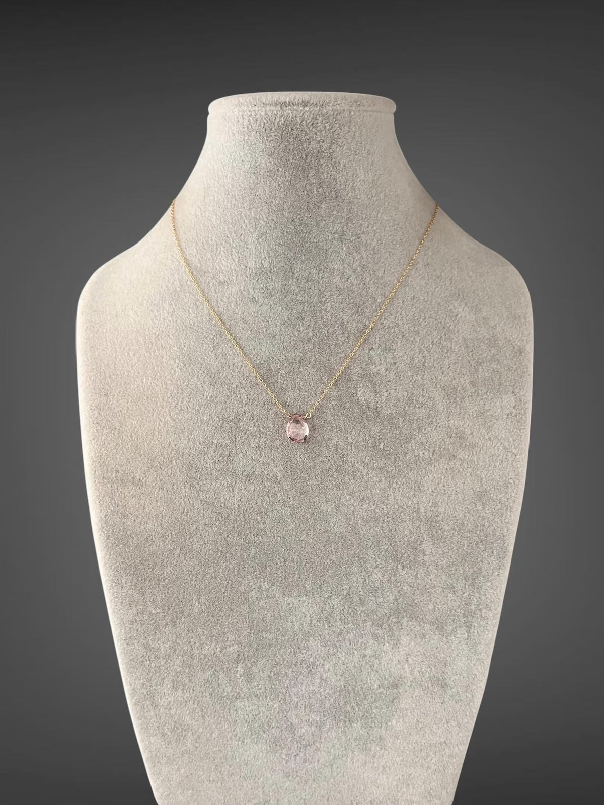 Mystic Quartz Teardrop Pendant Necklace on 14k Gold Filled Chain