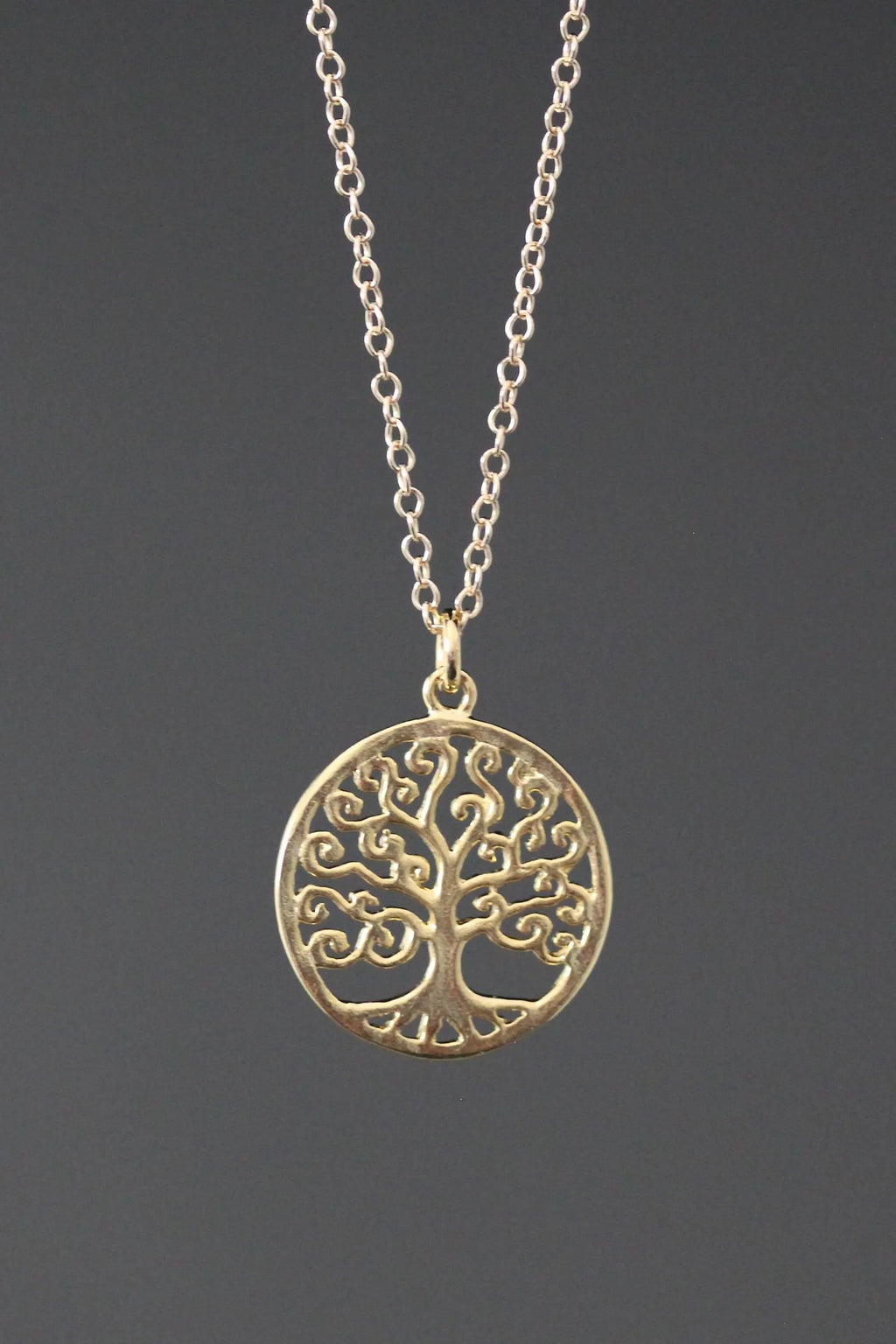 Gold Vermeil Tree of Life Charm Necklace