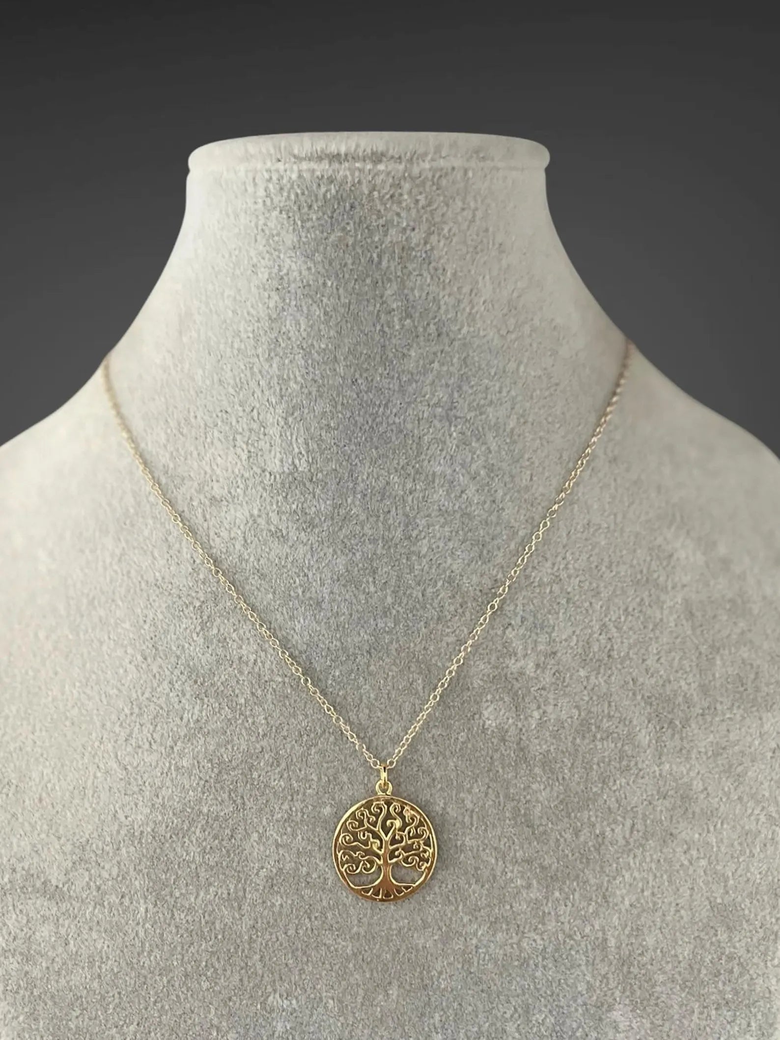 Gold Vermeil Tree of Life Charm Necklace