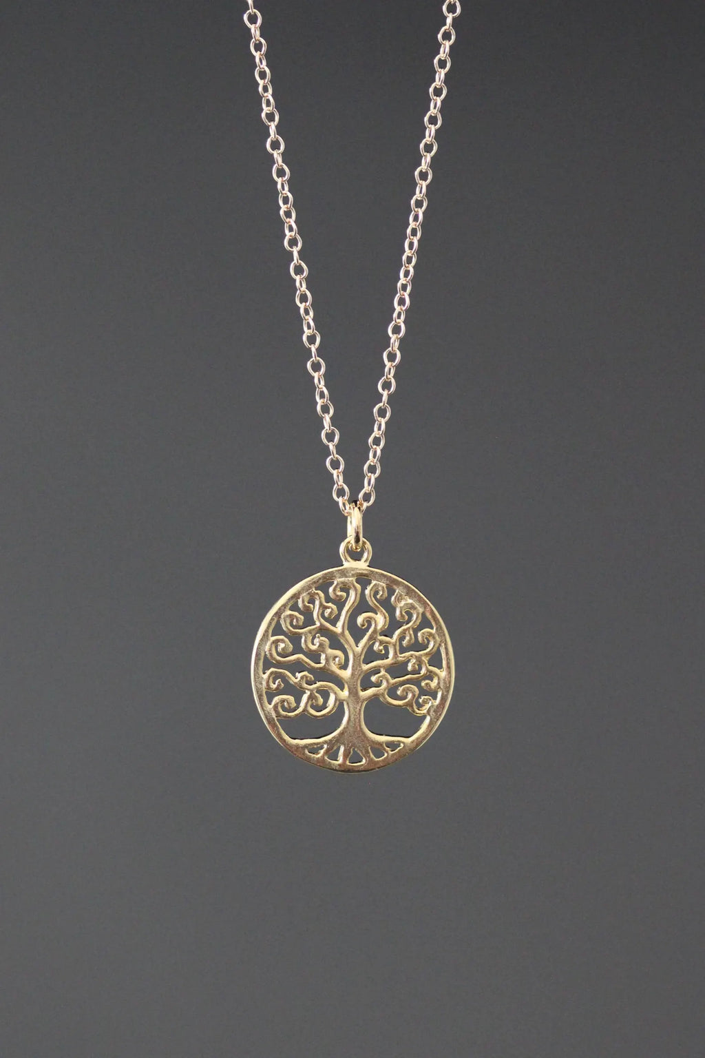 Gold Vermeil Tree of Life Charm Necklace
