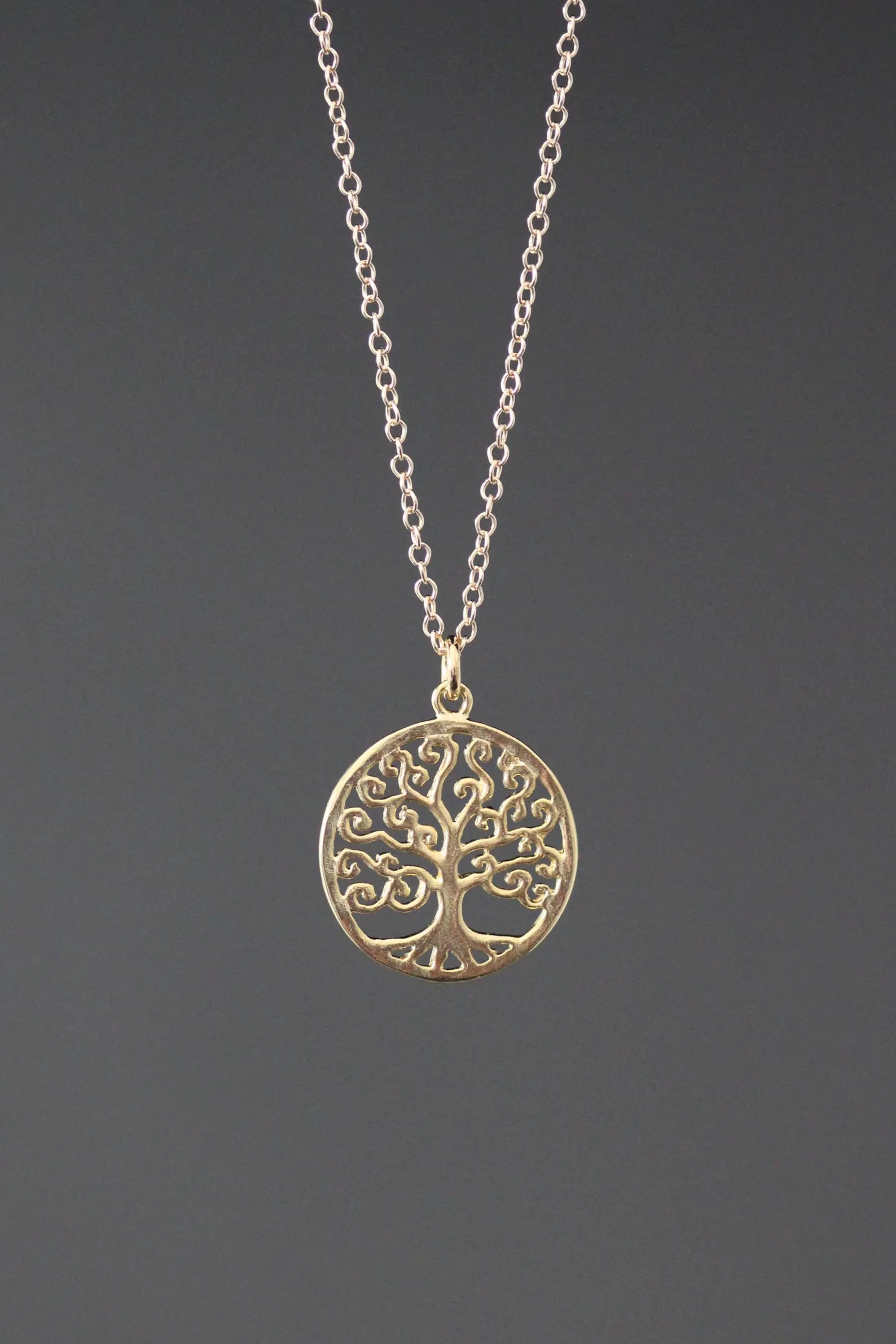 Gold Vermeil Tree of Life Charm Necklace