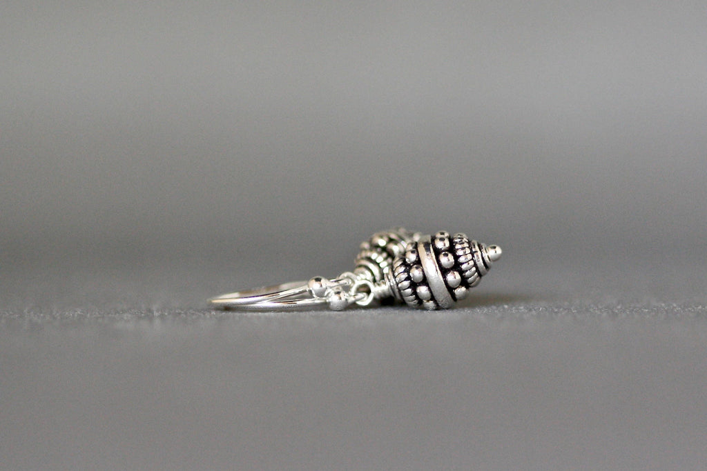 Bali Bead Earrings - Small Silver Earrings