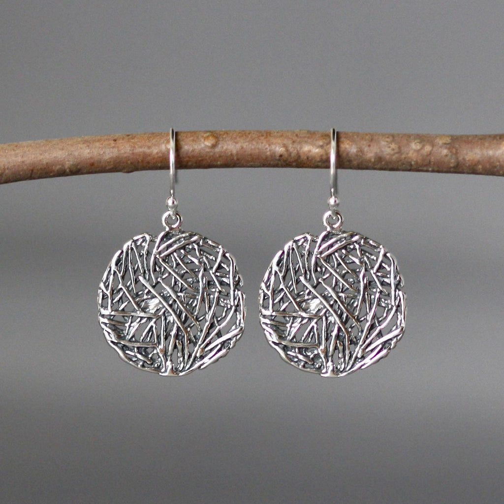 Bali Sterling Silver Filigree Dangle Earrings