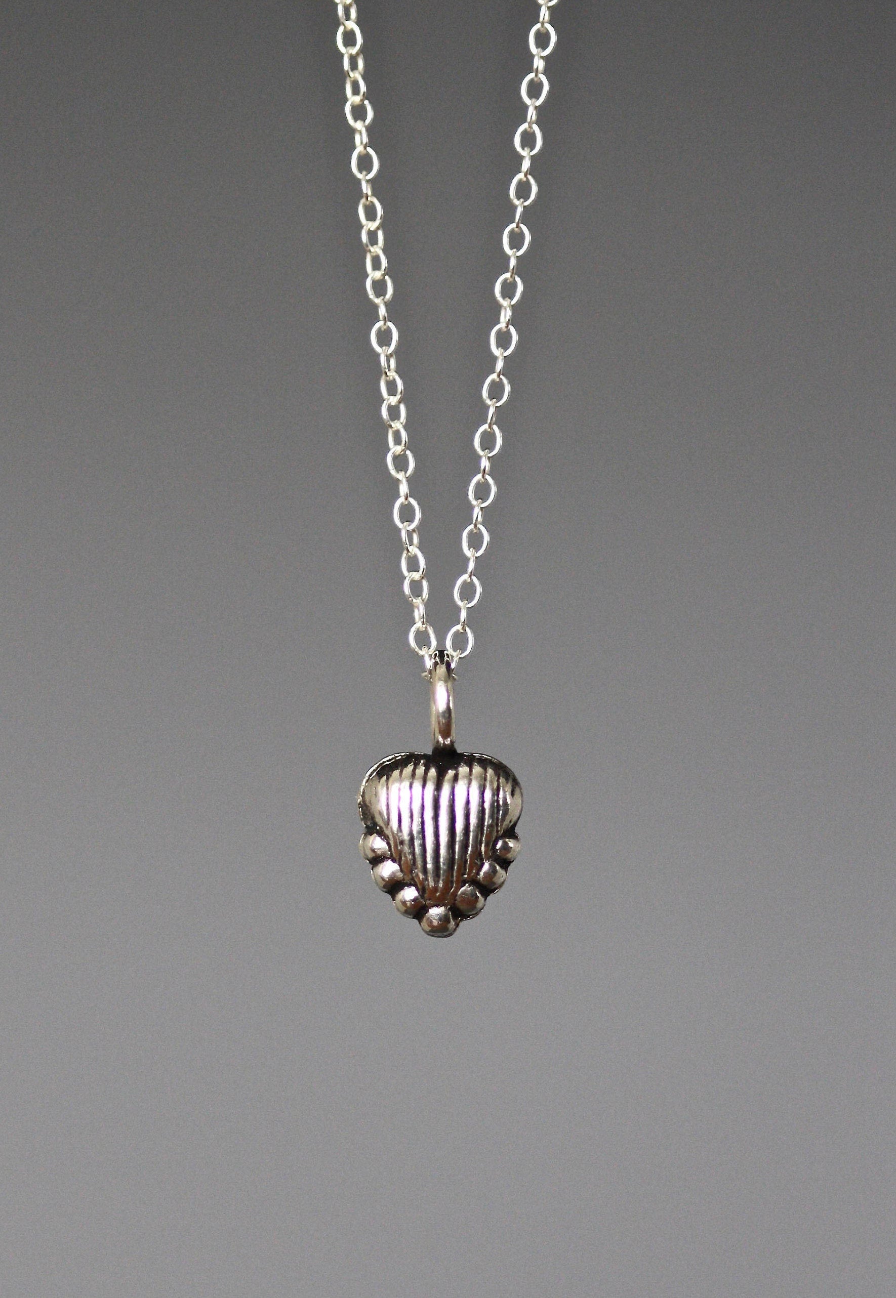 Small Bali Silver Heart Charm Necklace