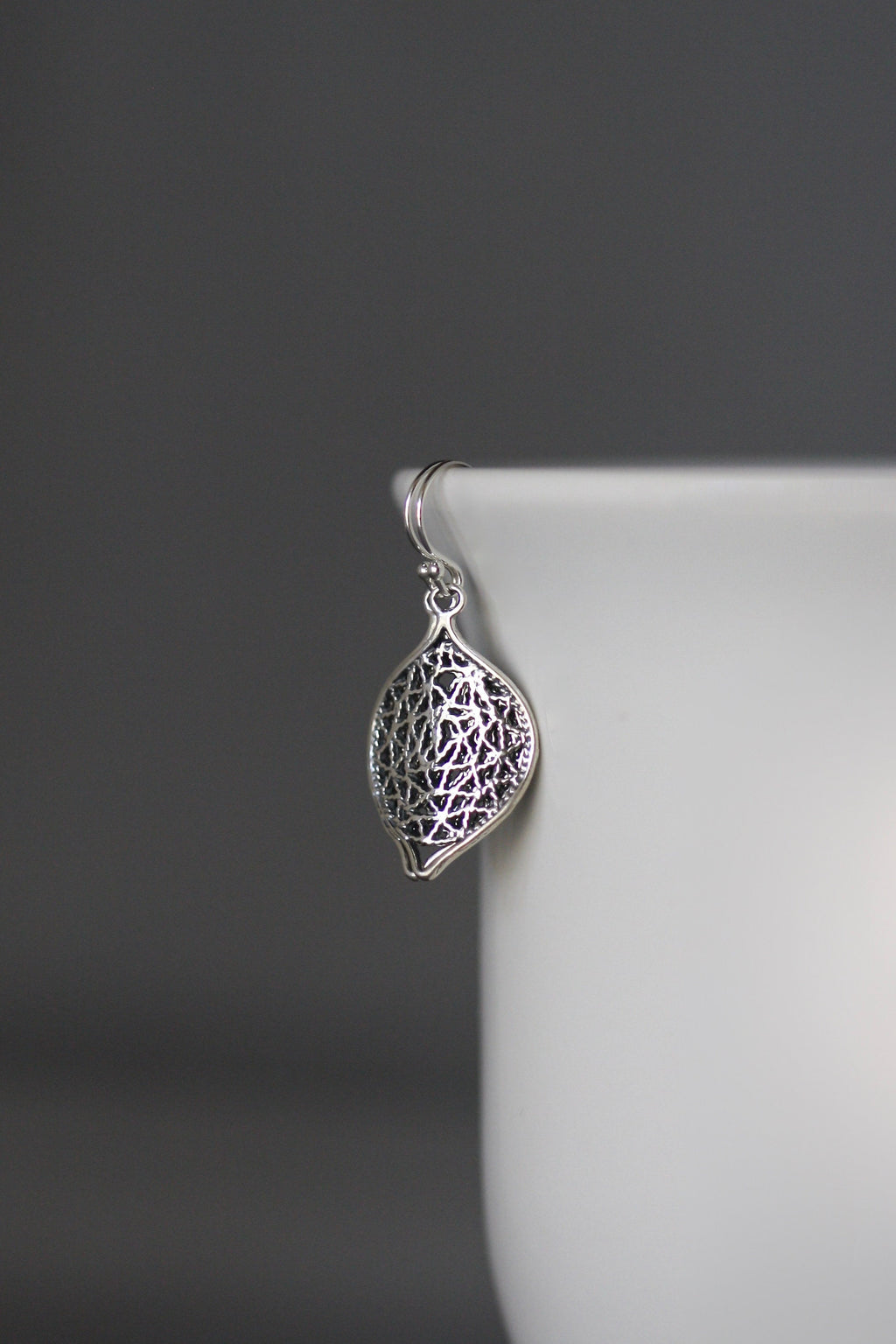 Bali Silver Wavy Filigree Dangle Earrings
