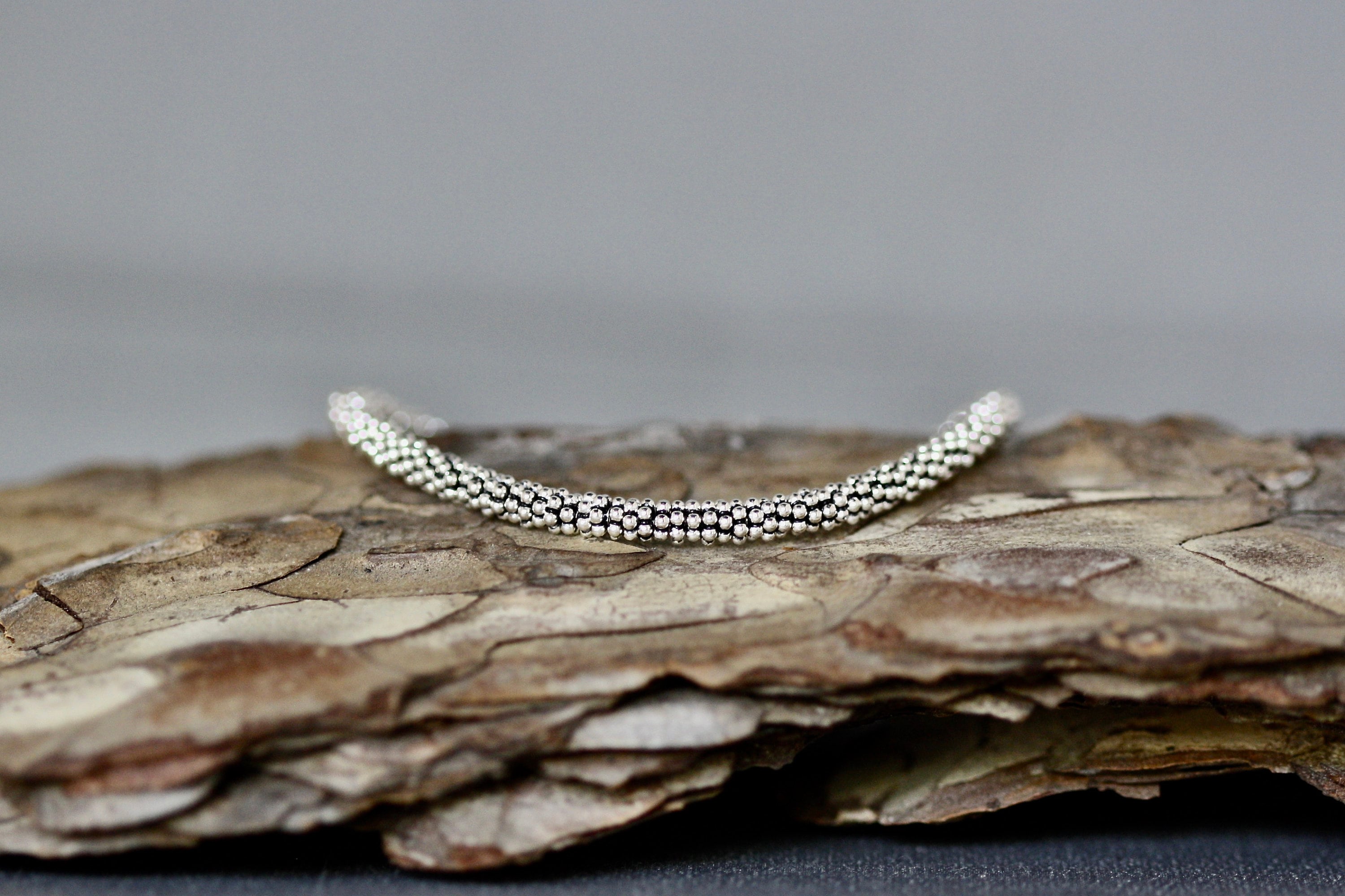 Bali Sterling Silver Bead Bracelet with Heart Charm