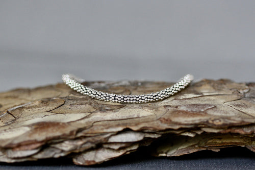 Bali Sterling Silver Bead Bracelet with Heart Charm