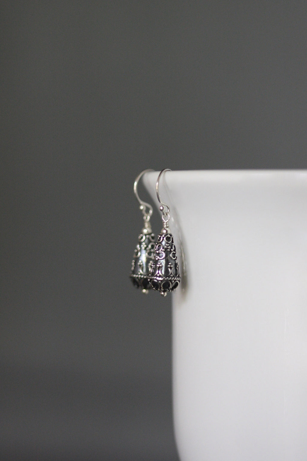Sterling Silver Bali Filigree Dangle Earrings