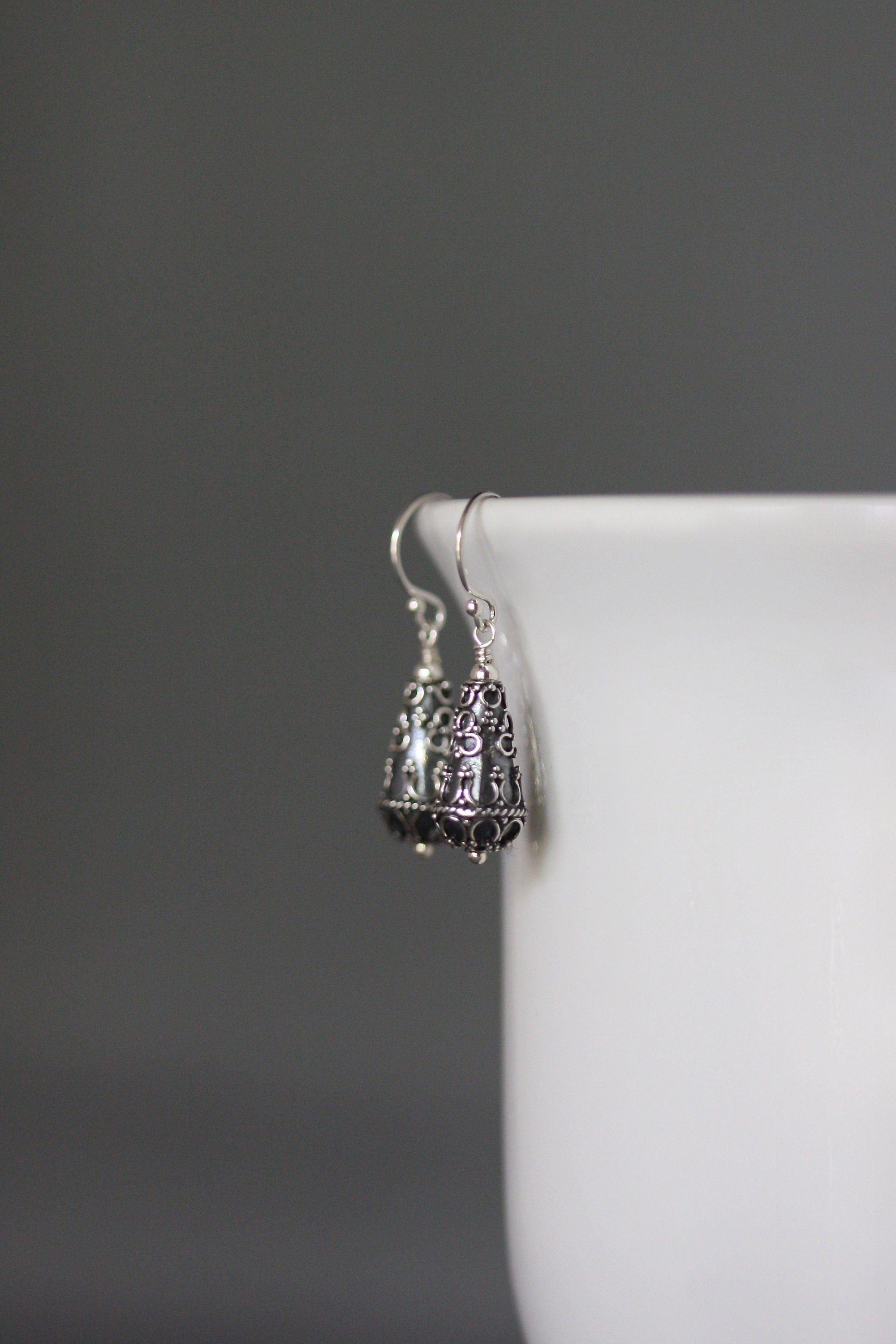 Sterling Silver Bali Filigree Dangle Earrings