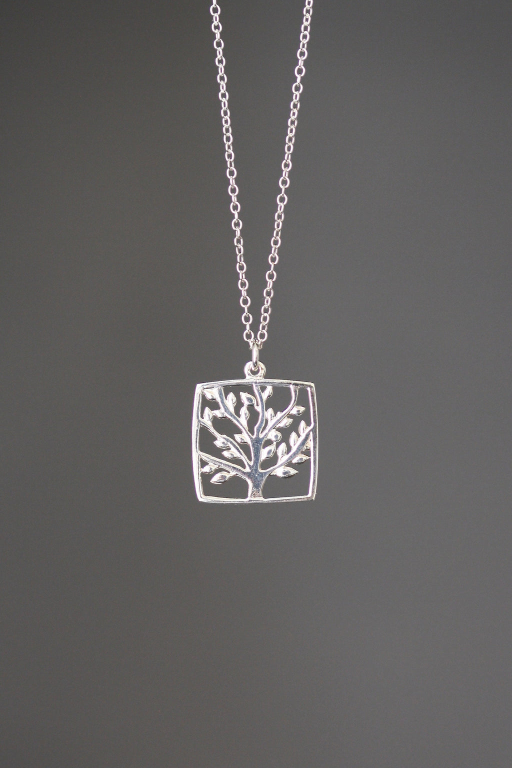 Bali Silver Tree of Life Charm Necklace