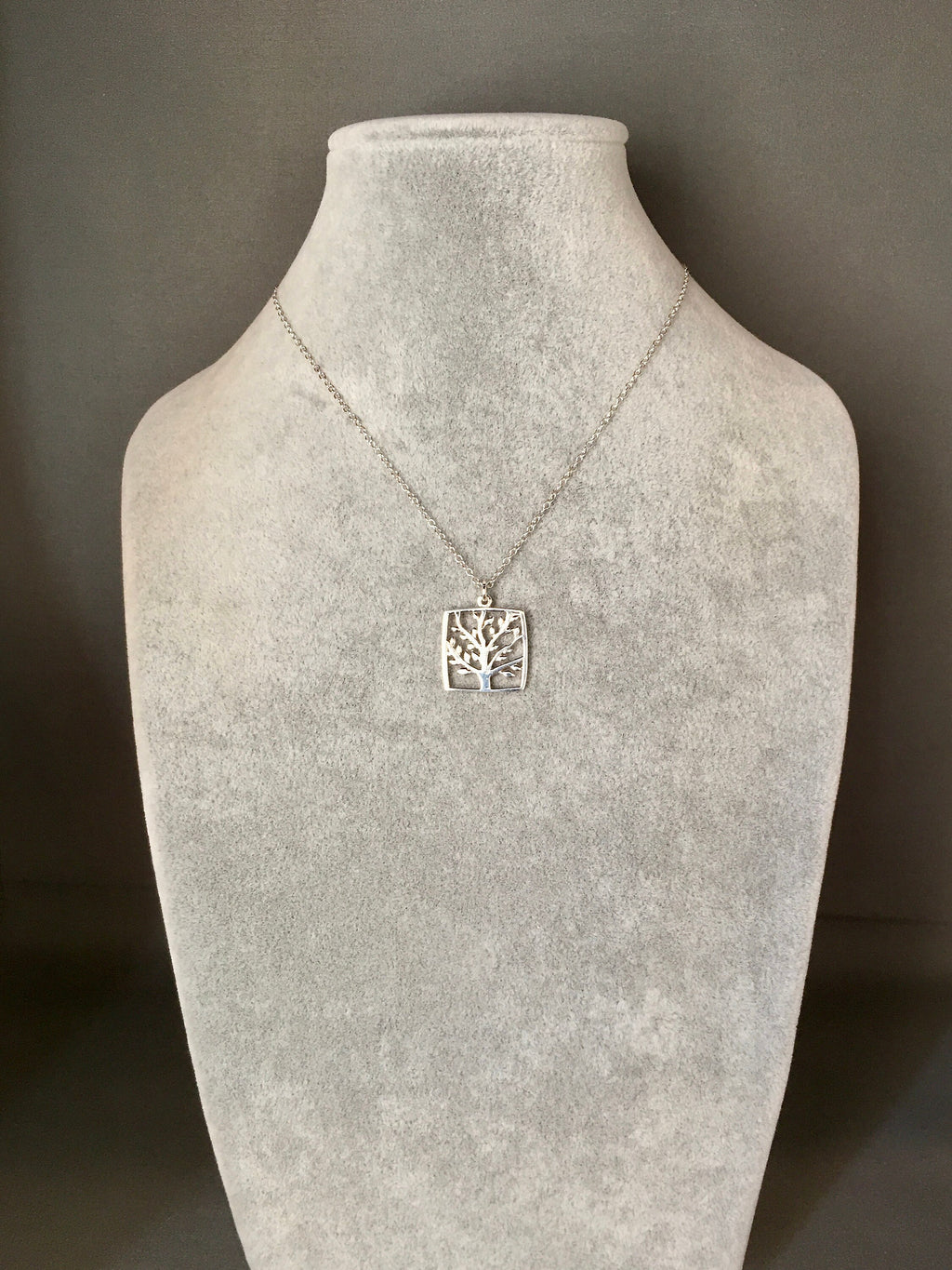 Bali Silver Tree of Life Charm Necklace