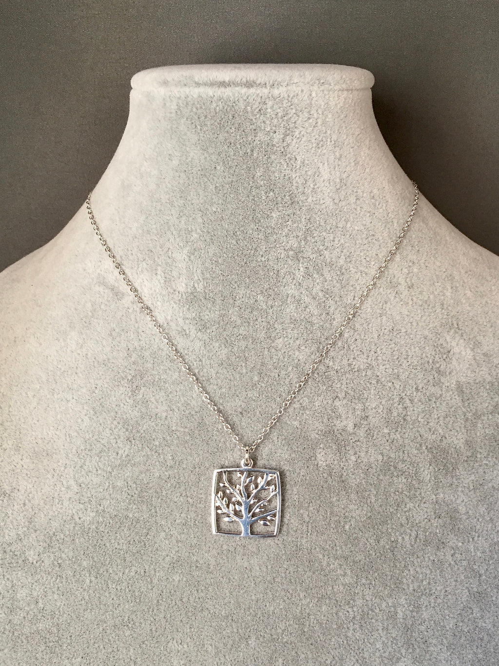 Bali Silver Tree of Life Charm Necklace