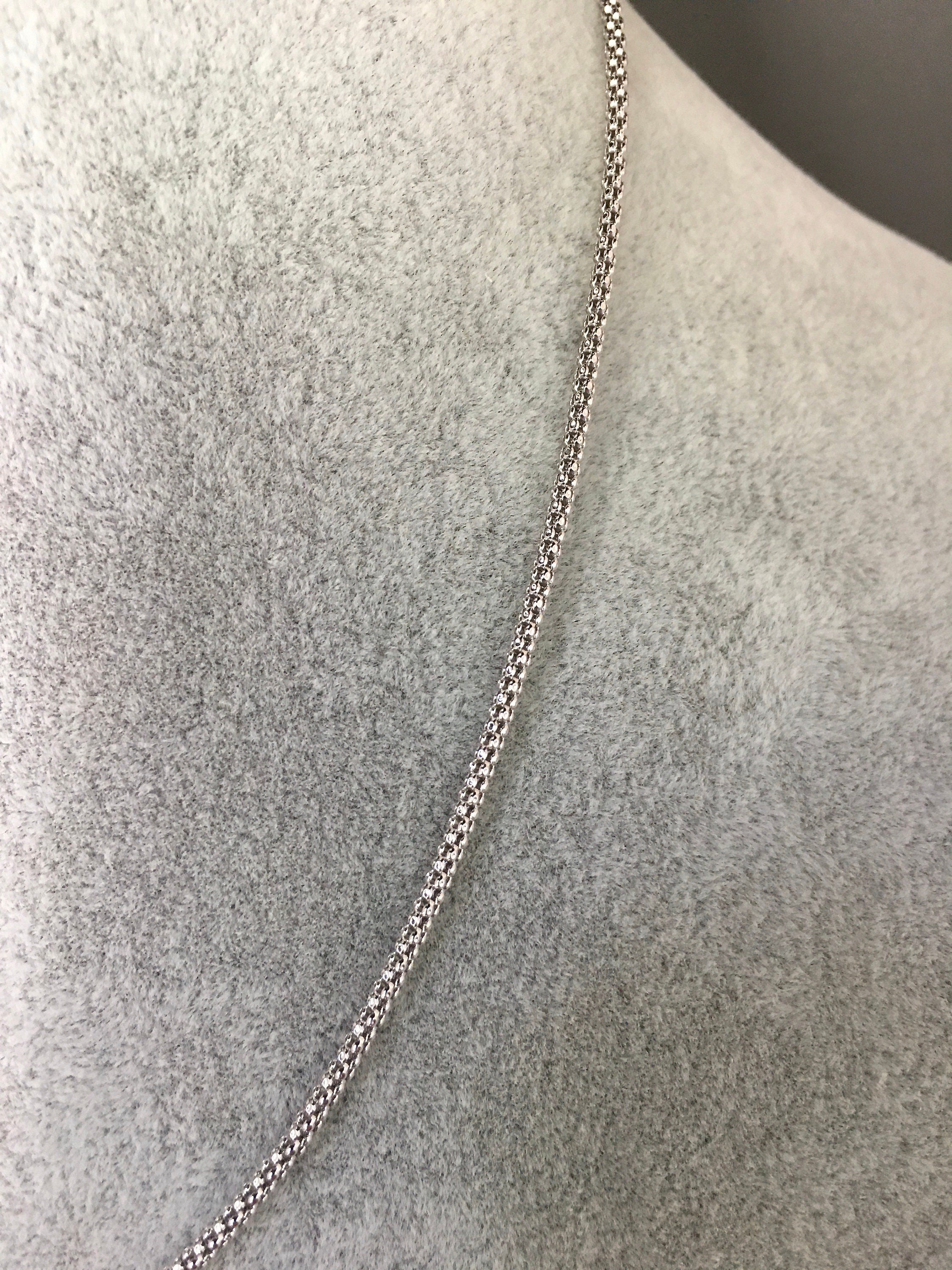16" Sterling Silver Finished Chain with Lobster Clasp for Pendants and Charms