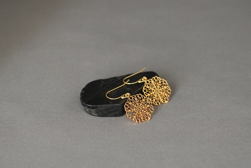 Gold Filigree Earrings