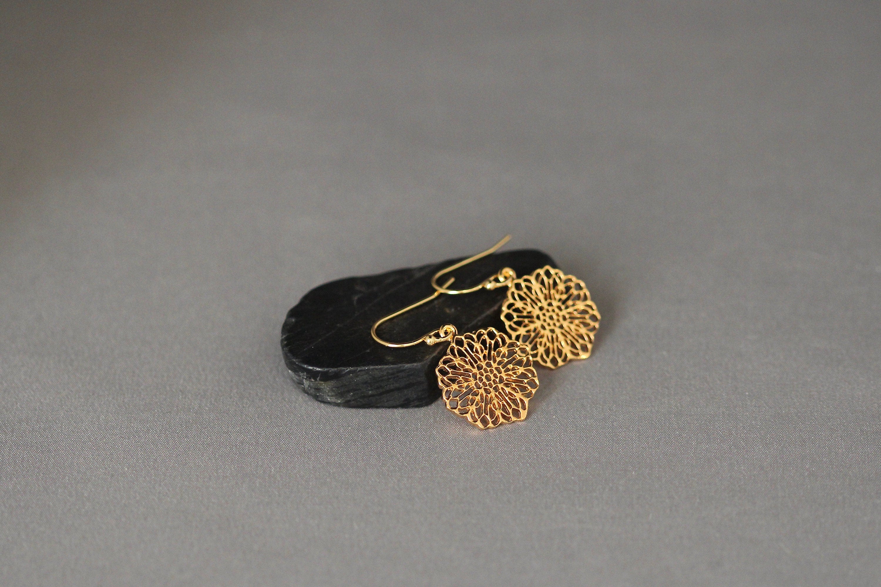 Gold Filigree Earrings