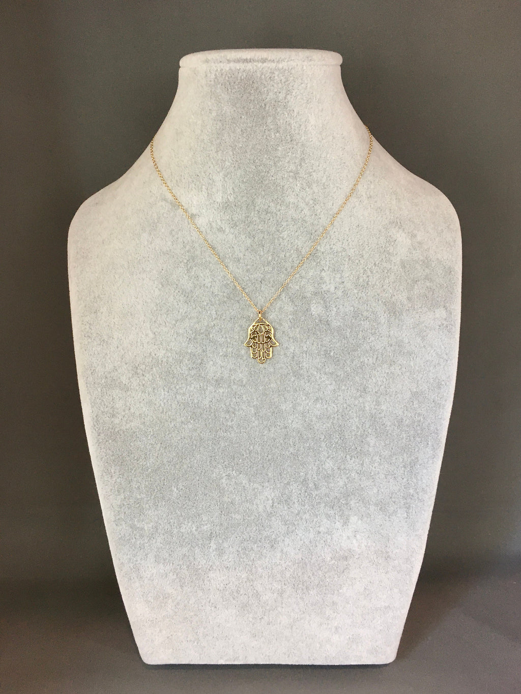Gold Vermeil Filigree Hamsa Hand Pendant Necklace II