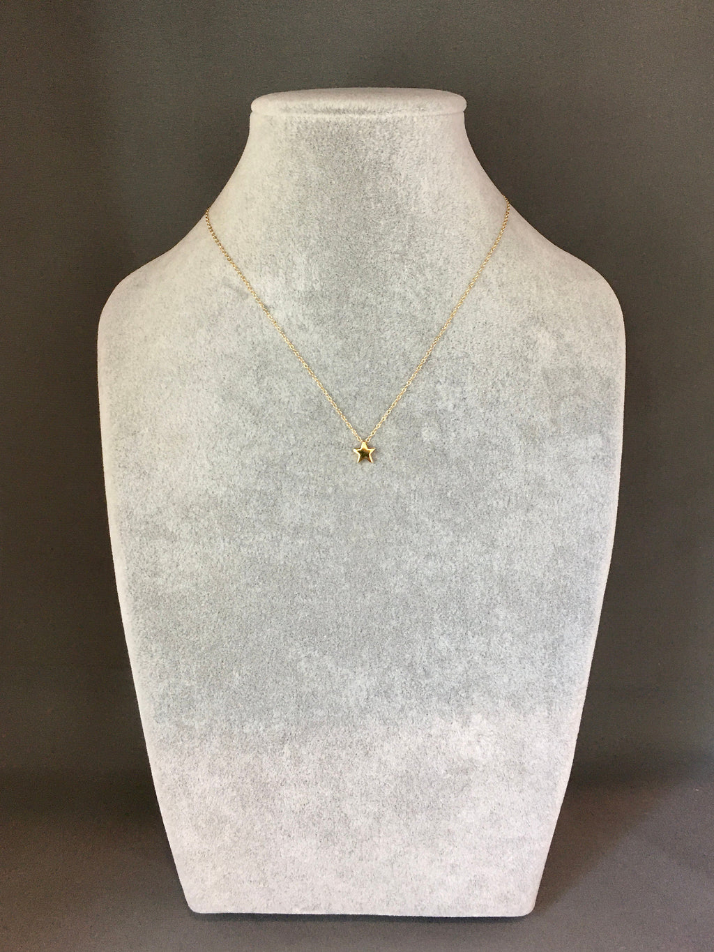 Gold Vermeil Star Charm Necklace on a Gold Filled Chain