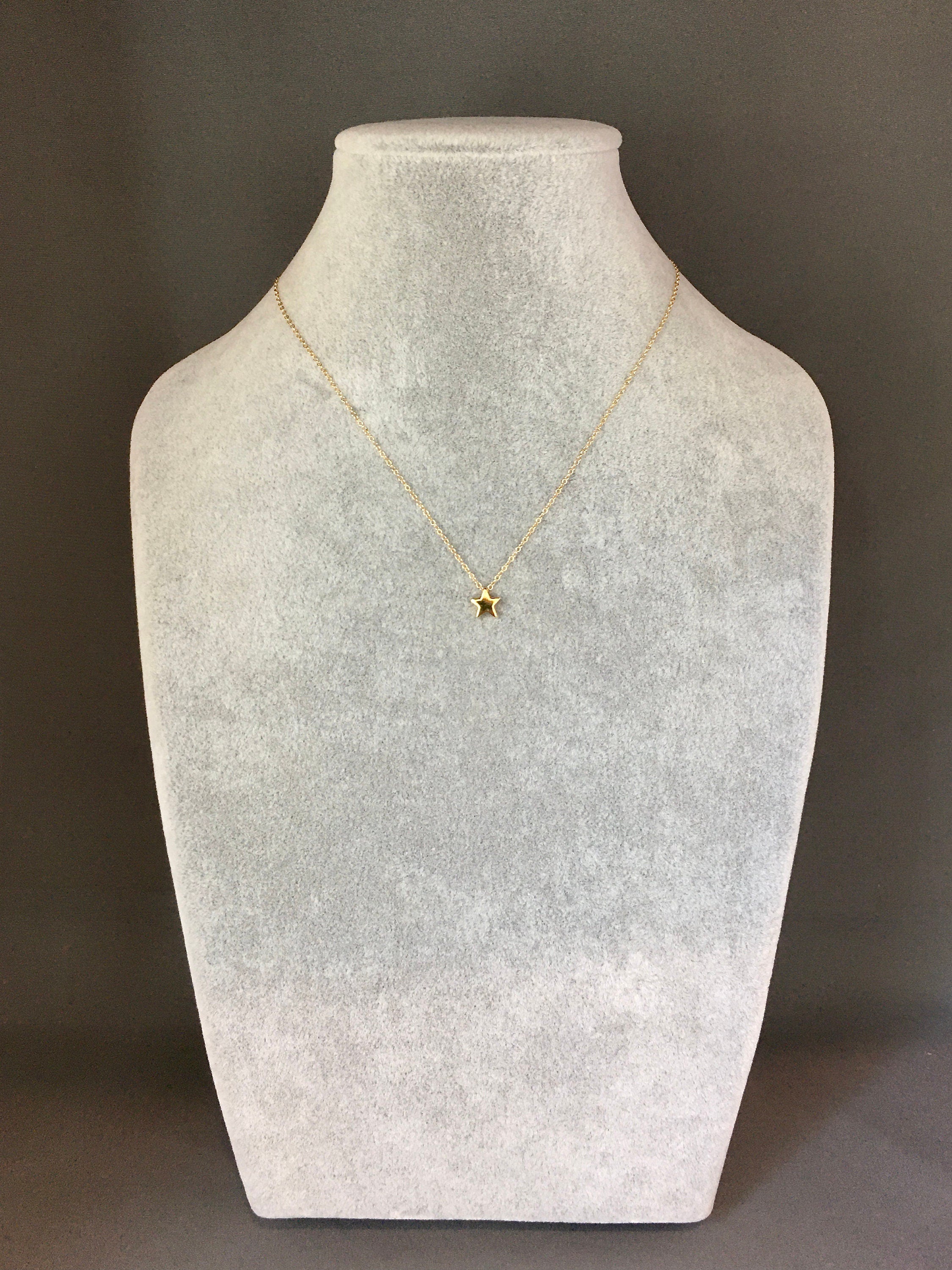 Gold Vermeil Star Charm Necklace on a Gold Filled Chain