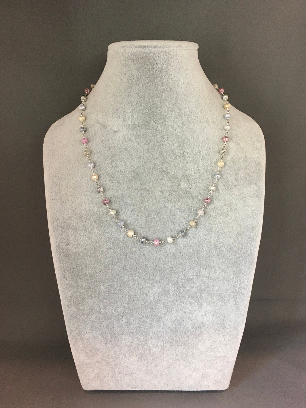 Multicolor Silverite Gemstone Necklace and Earring Set