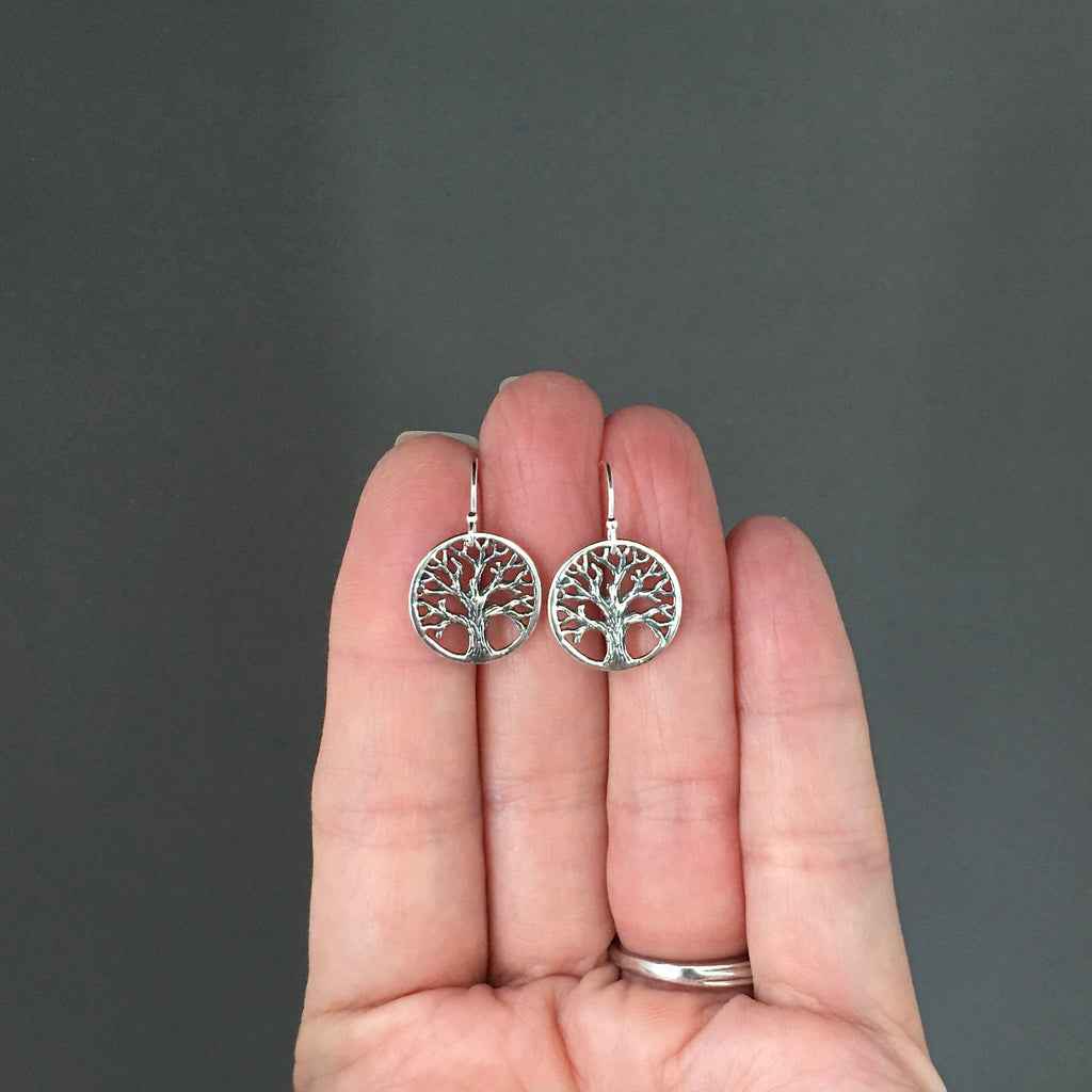Bali Sterling Silver Tree of Life Dangle Earrings