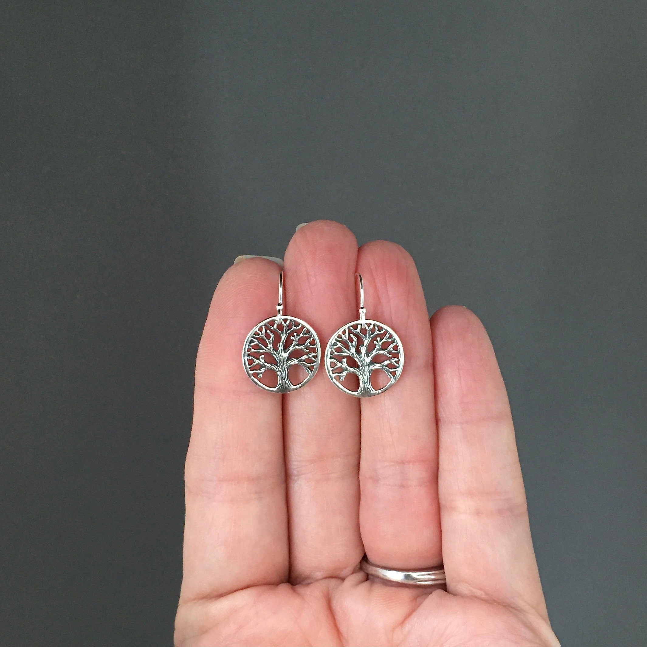 Bali Sterling Silver Tree of Life Dangle Earrings