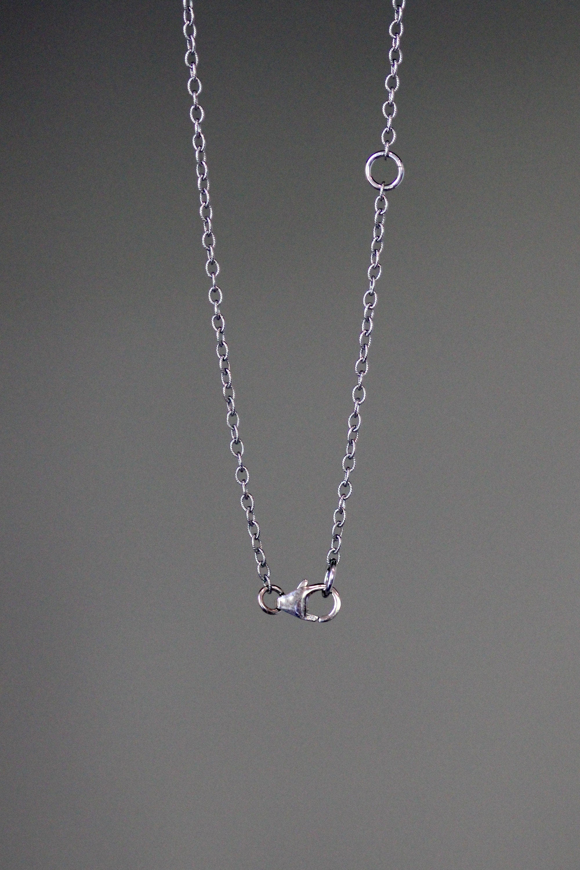 Live Love Laugh Stamped Sterling Silver Pendant Necklace on Blackened Chain