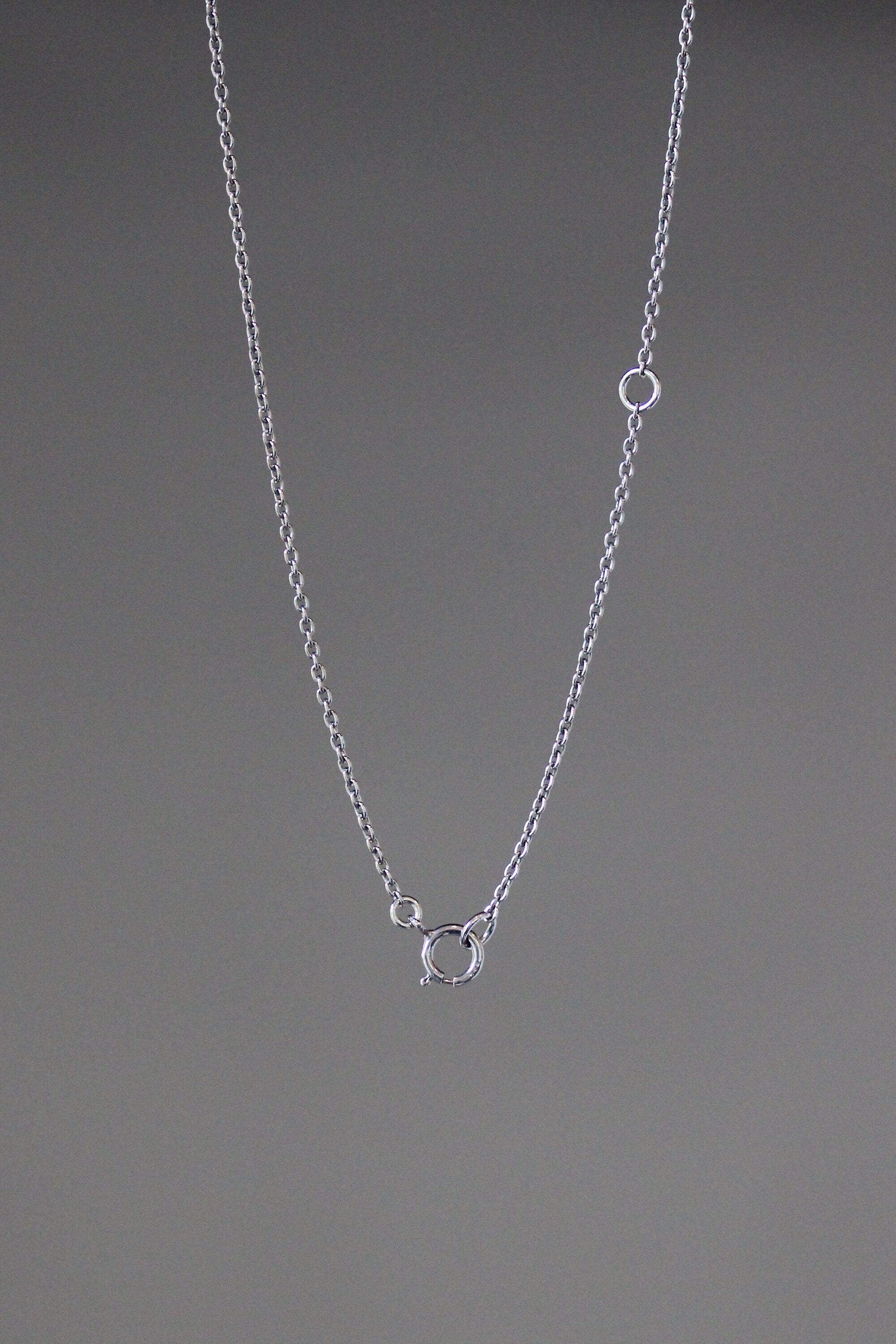 Oxidized Sterling Silver Hamsa Hand Pendant Necklace with White Topaz Pave