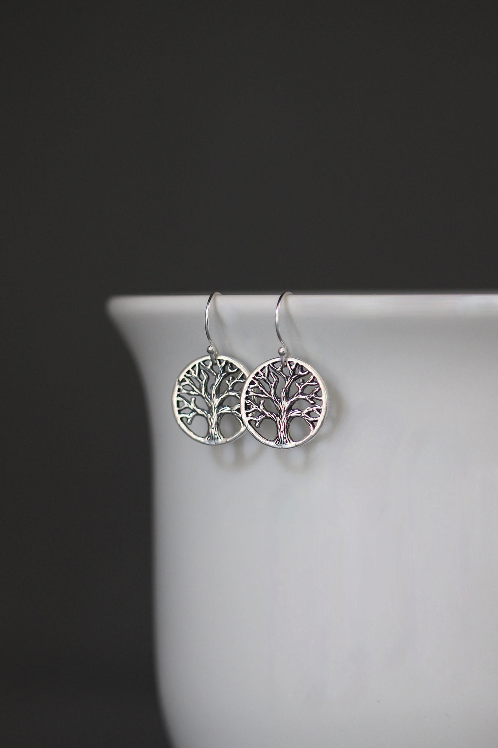 Bali Sterling Silver Tree of Life Dangle Earrings