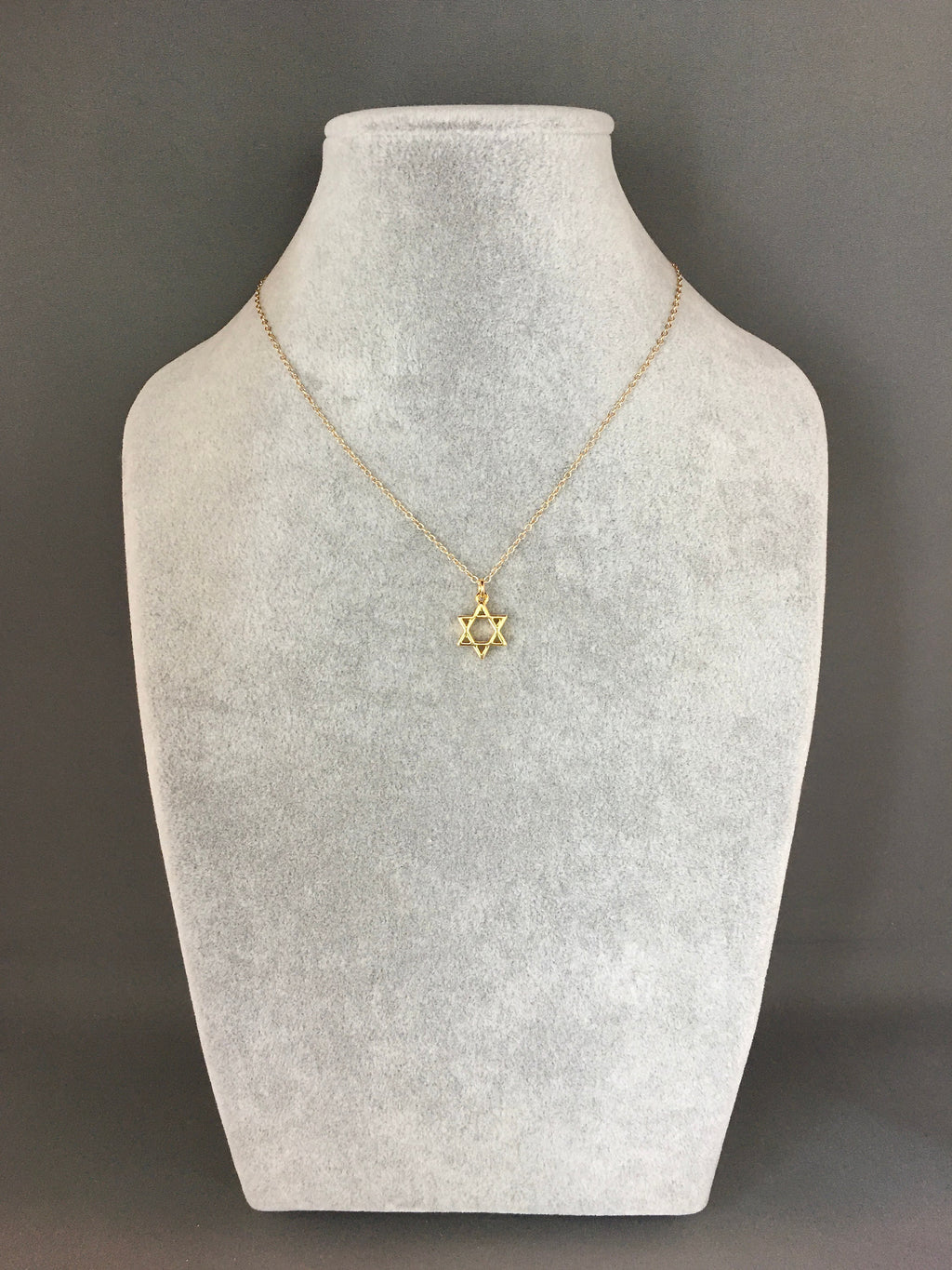 Gold Vermeil Star of David Pendant on Gold Filled Chain
