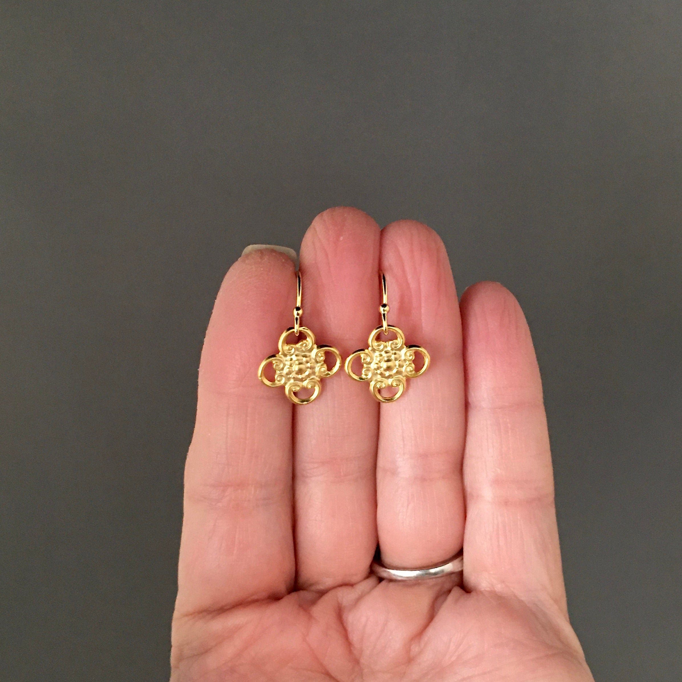 Gold Charm Earrings