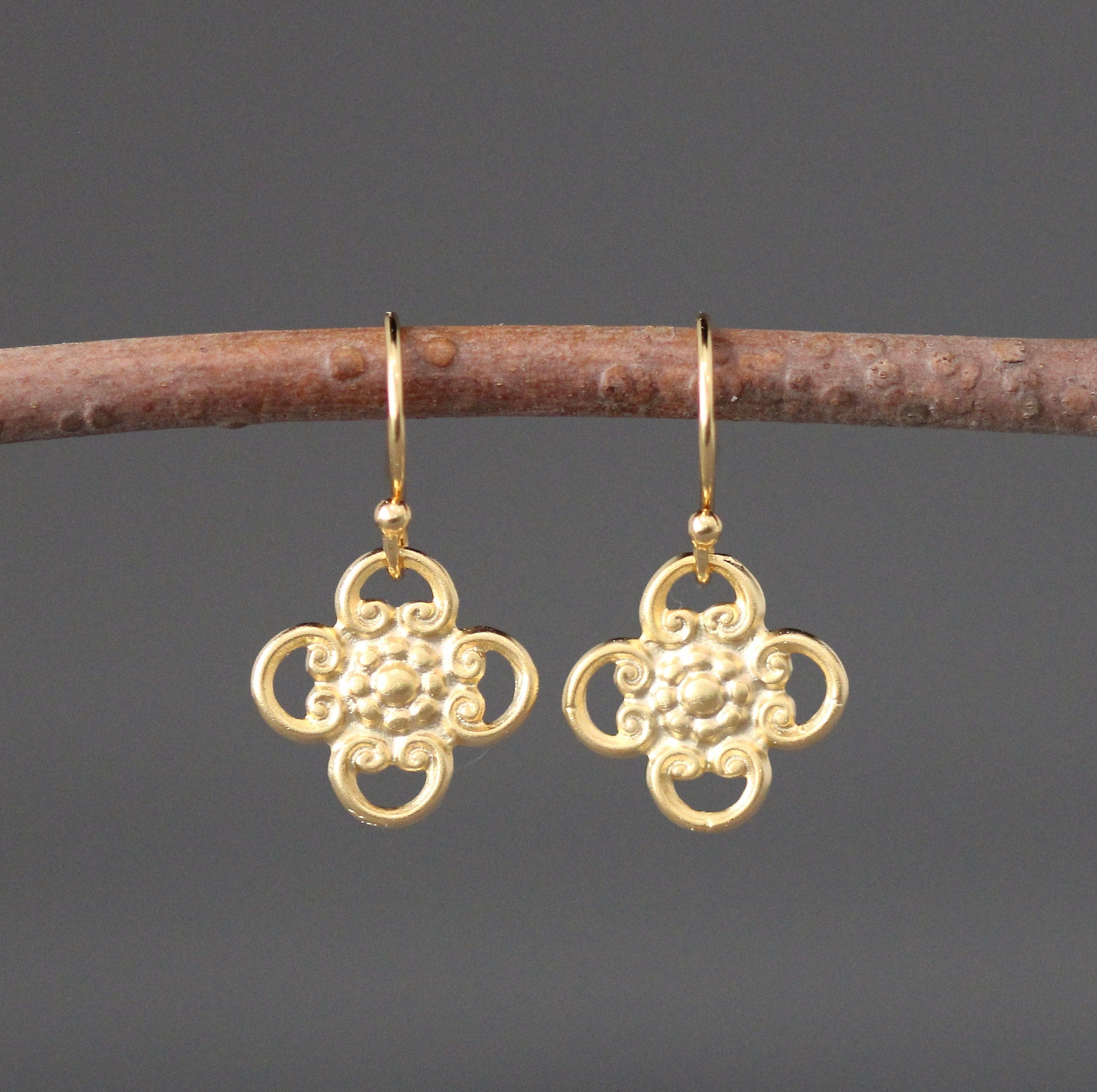 Gold Charm Earrings