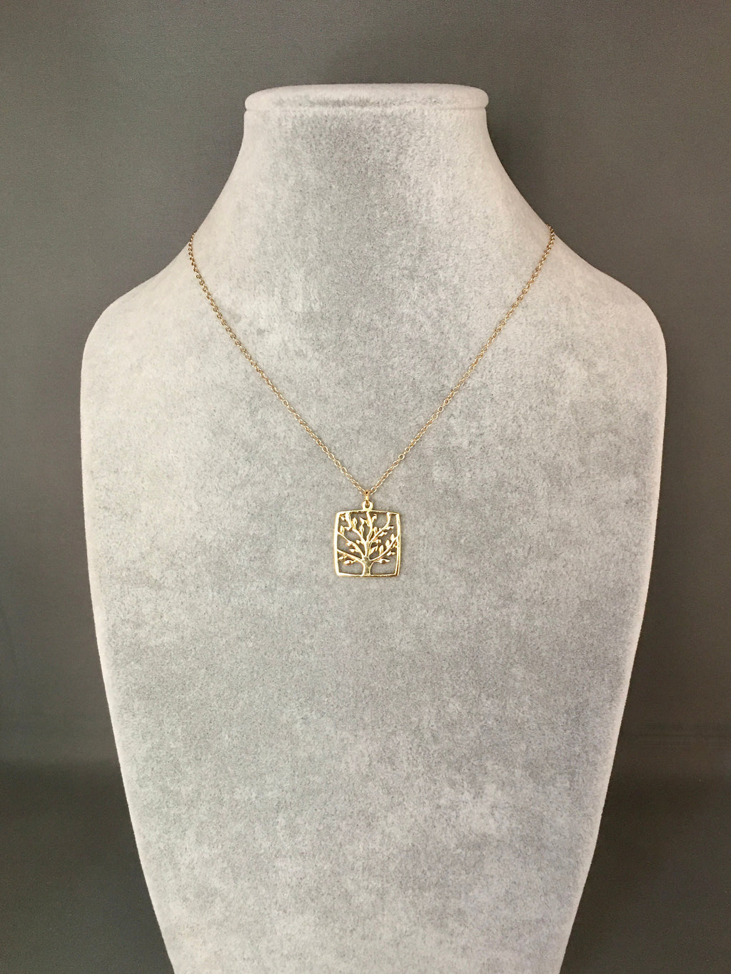 Gold Vermeil Tree of Life Pendant Necklace on Gold Filled Chain II
