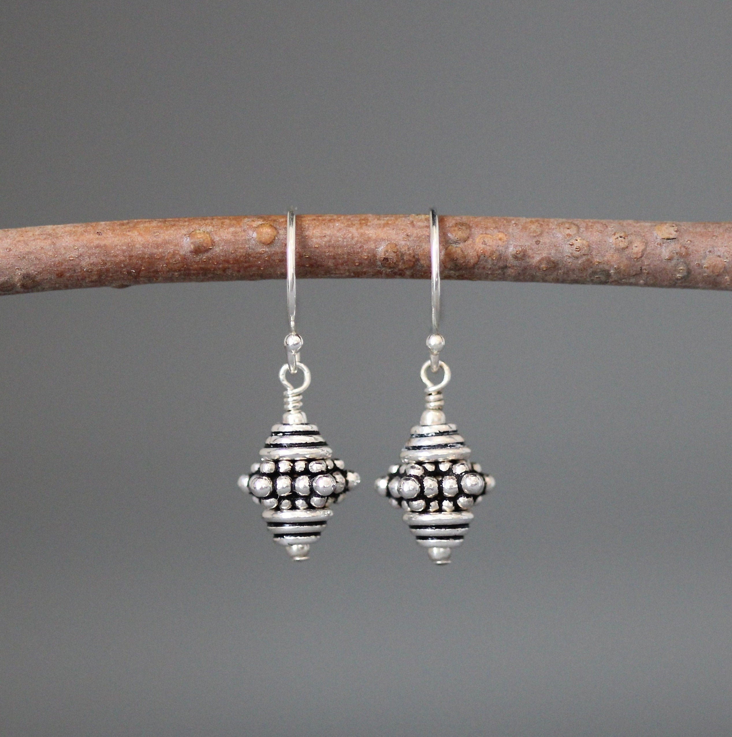 Bali Silver Earrings - Silver Dangle Earrings