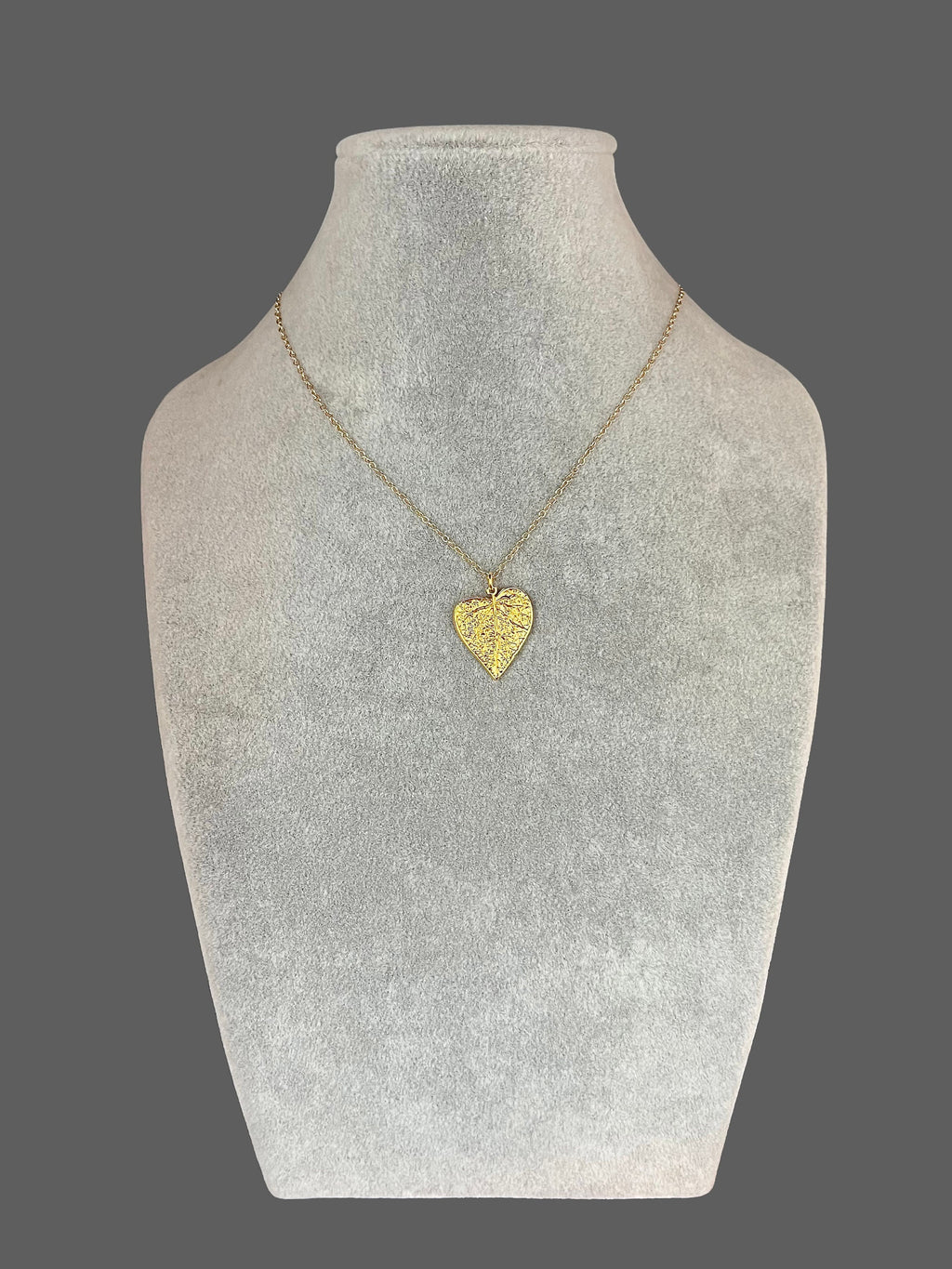 Gold Vermeil Leaf Pendant Necklace on Gold Filled Chain