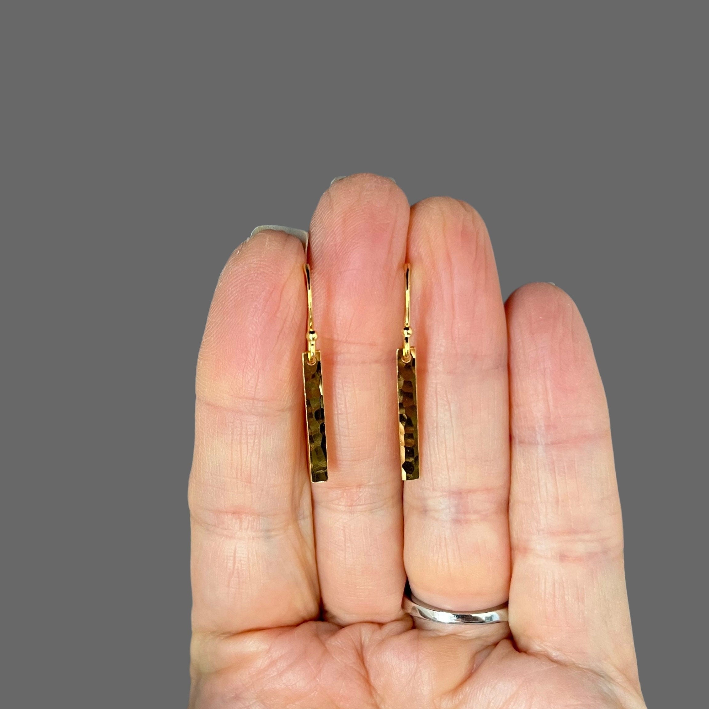 Hammered Gold Earrings