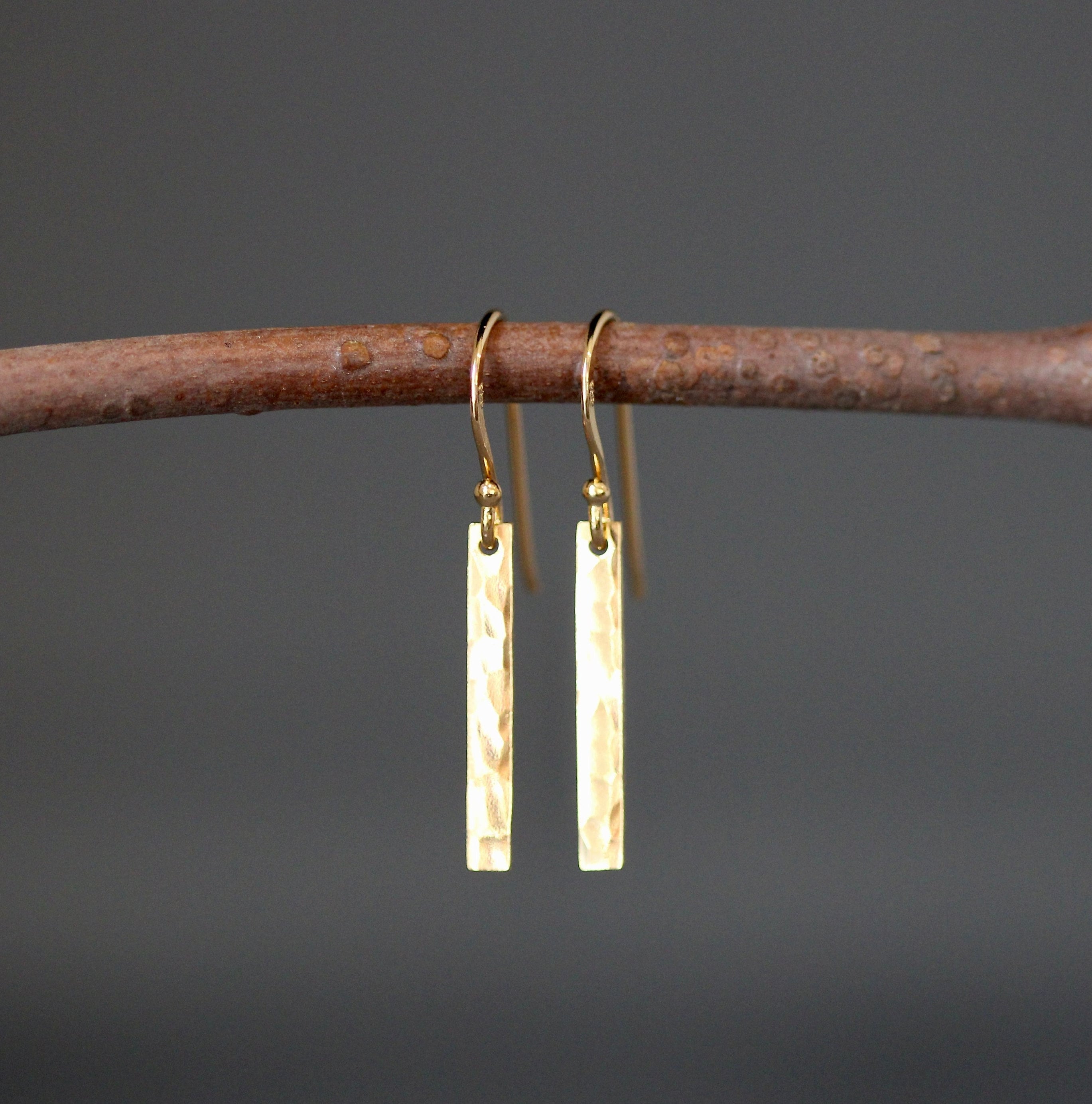 Hammered Gold Earrings
