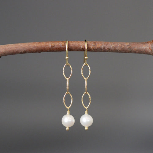 Akoya Pearl and Gold Vermeil Dangle Earrings