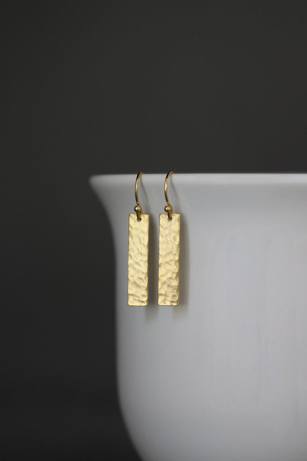 Gold Rectangle Earrings