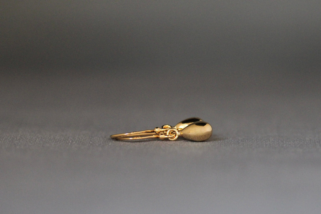 Gold Vermeil Teardrop Charm Dangle Earrings