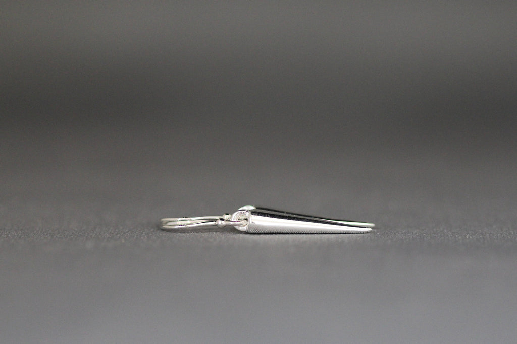 Sterling Silver Spike Charm Dangle Earrings