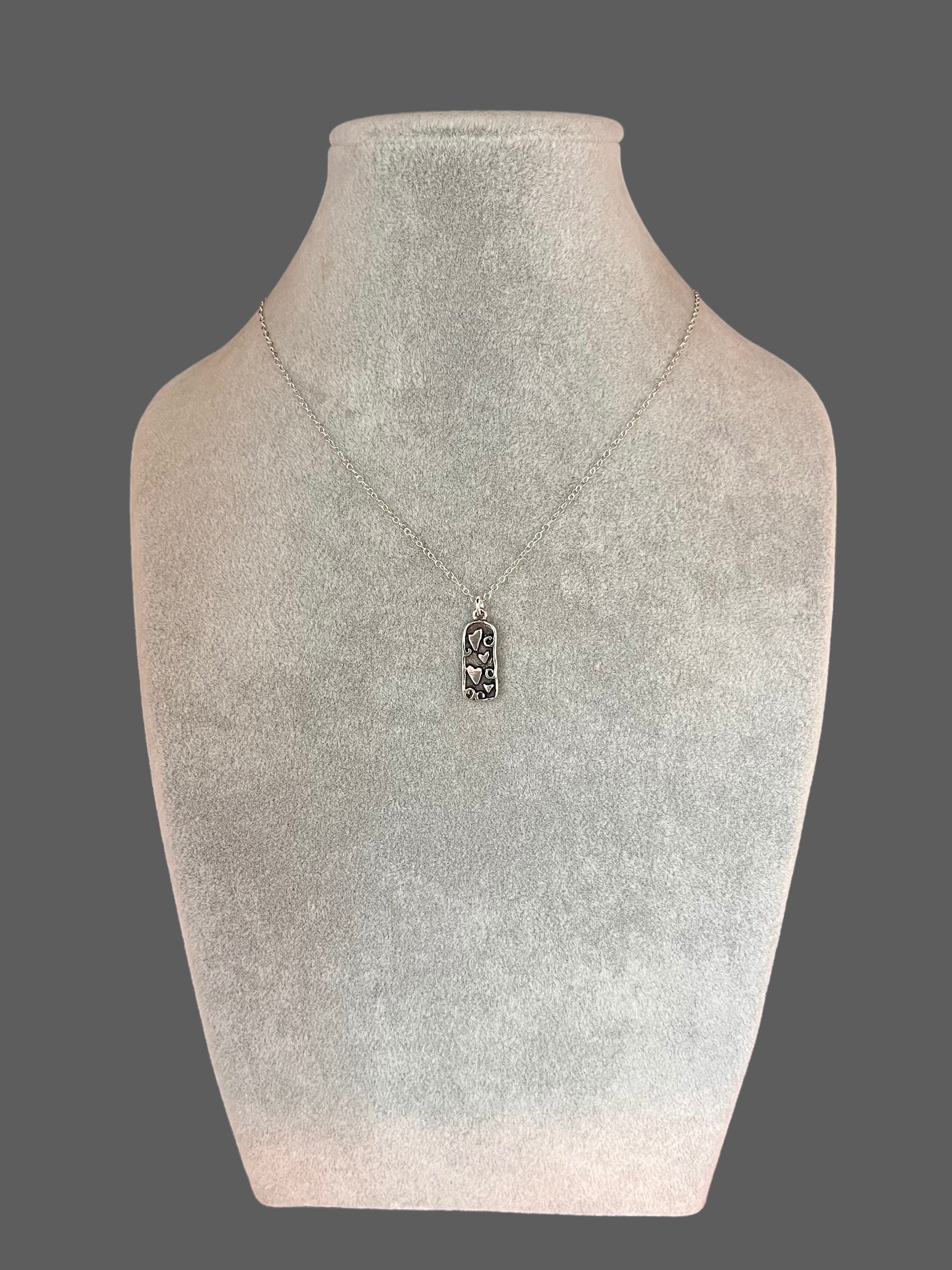 Bali Sterling Silver Four-Hearts Charm Necklace