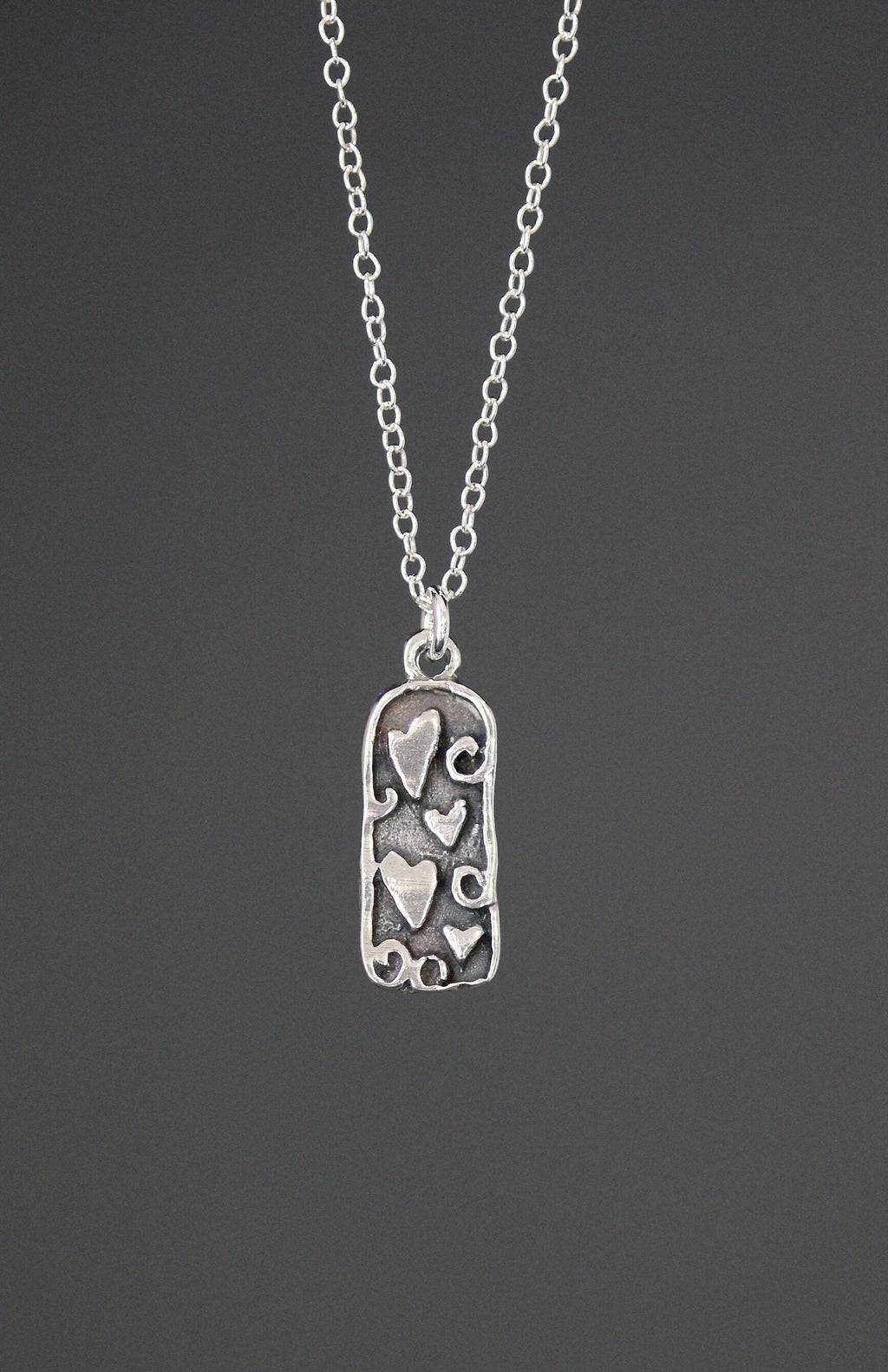 Bali Sterling Silver Four-Hearts Charm Necklace