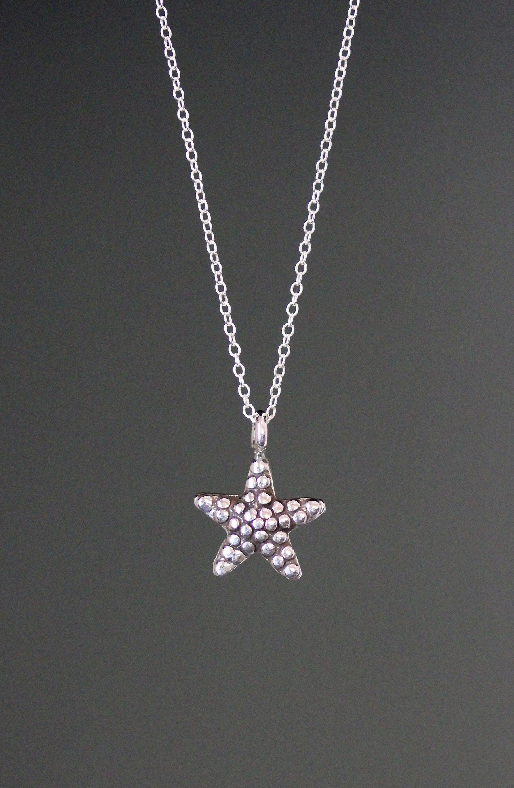 Sterling Silver Starfish Charm Necklace