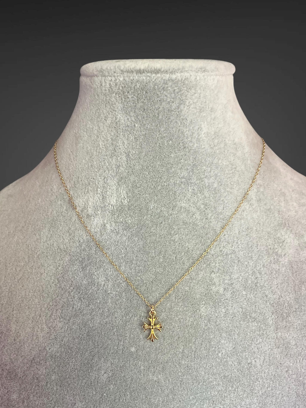 Gold Vermeil Cross Pendant Necklace