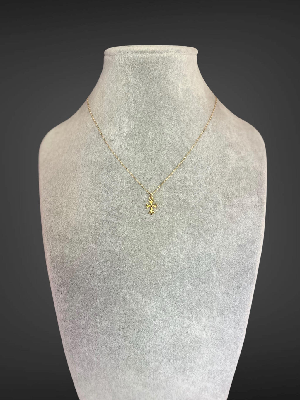 Gold Vermeil Cross Pendant Necklace