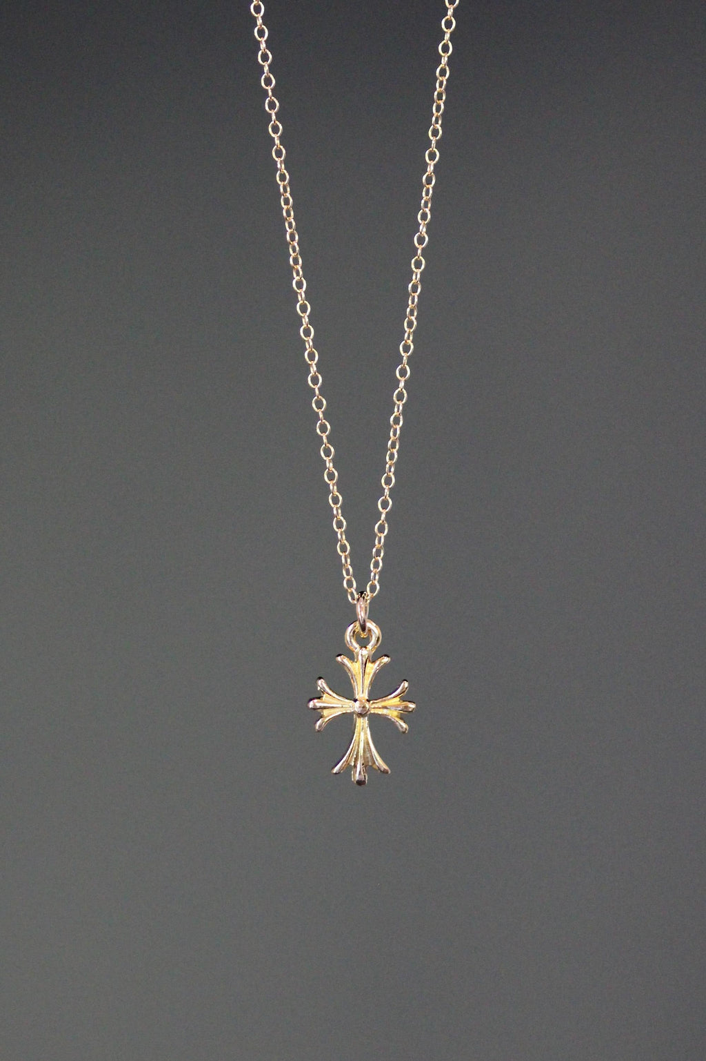 Gold Vermeil Cross Pendant Necklace