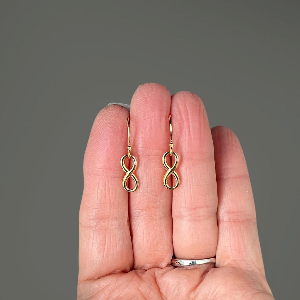 Gold Vermeil Infinity Symbol Dangle Earrings