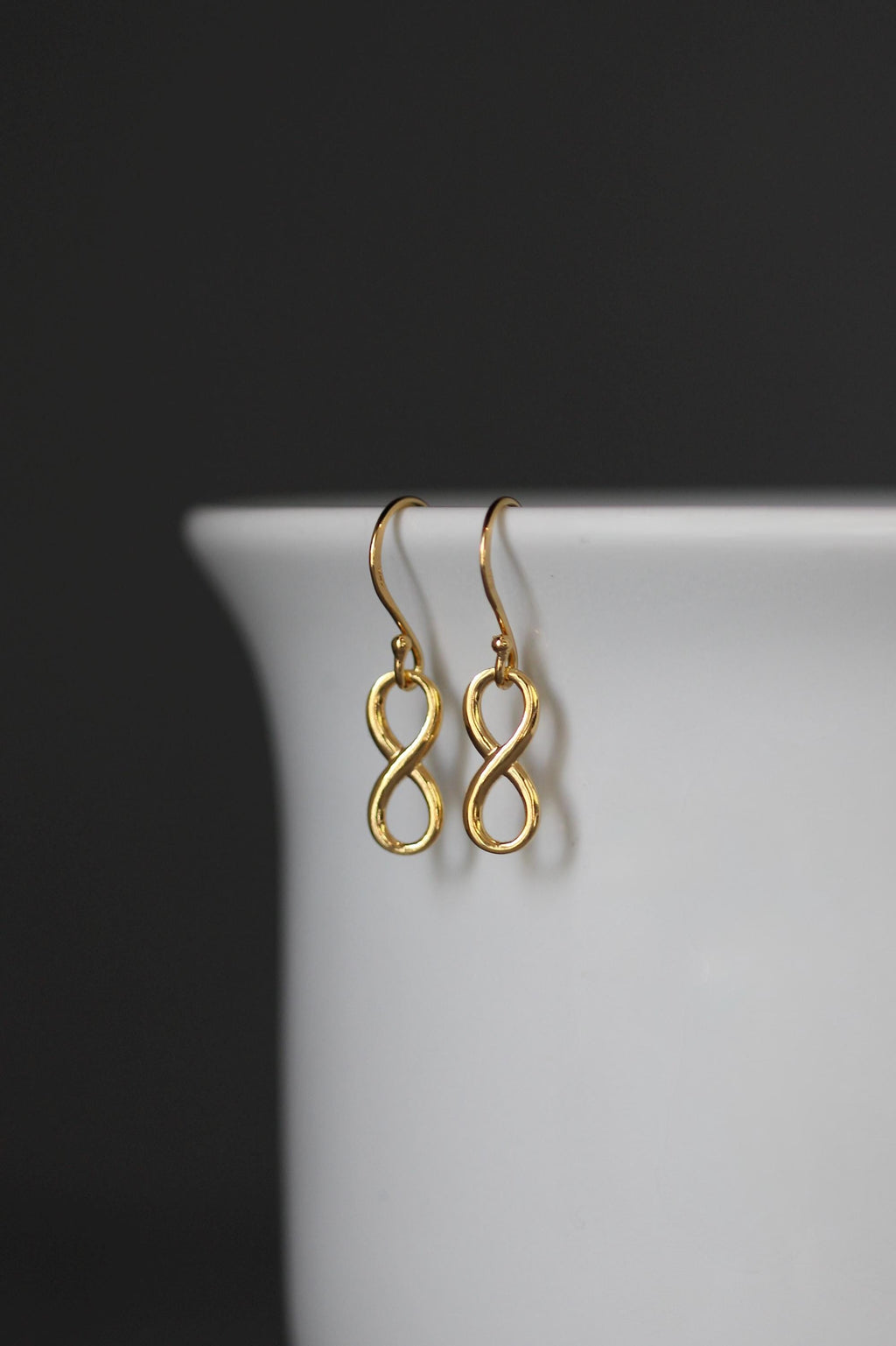 Gold Vermeil Infinity Symbol Dangle Earrings