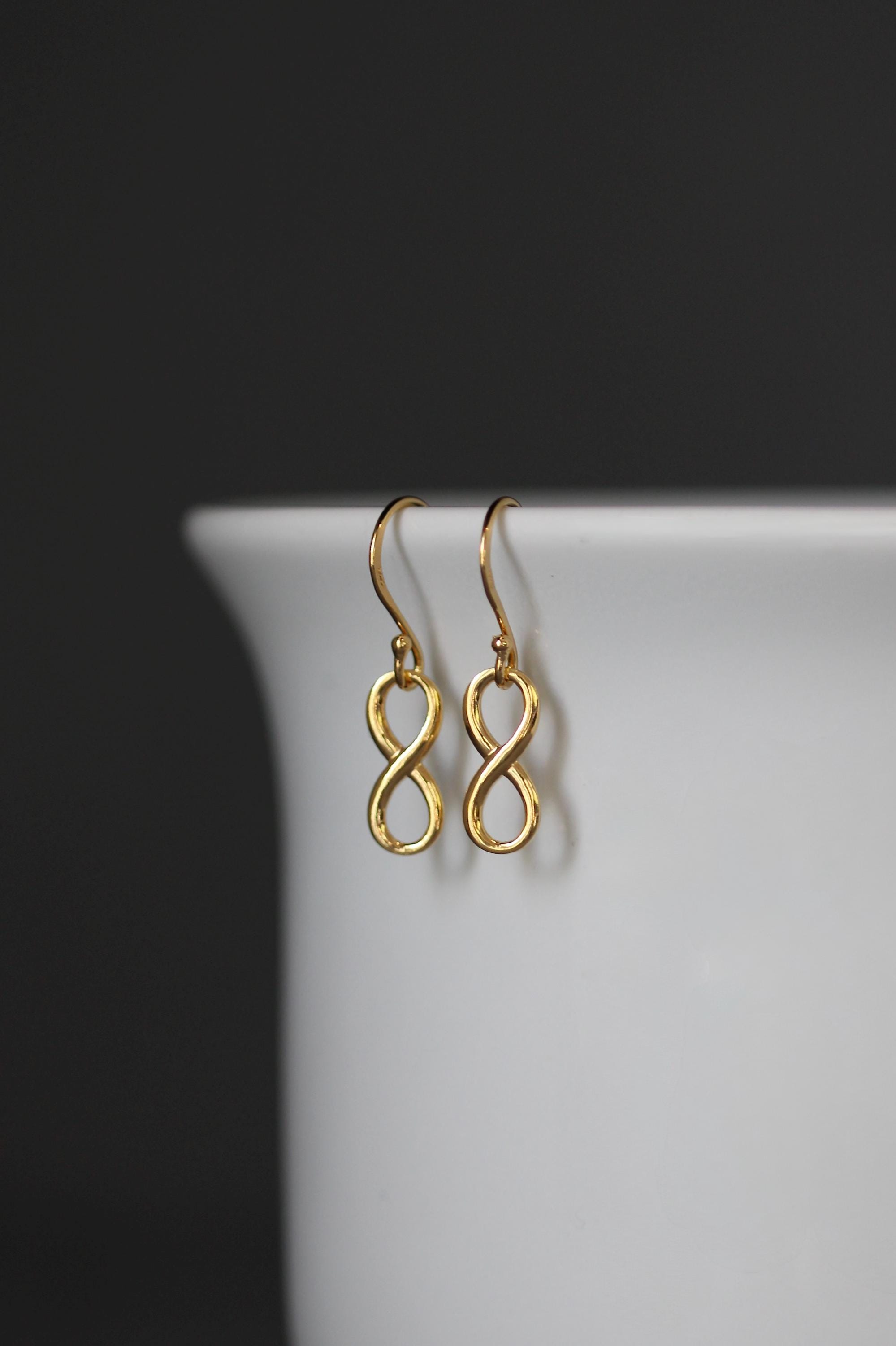 Gold Vermeil Infinity Symbol Dangle Earrings