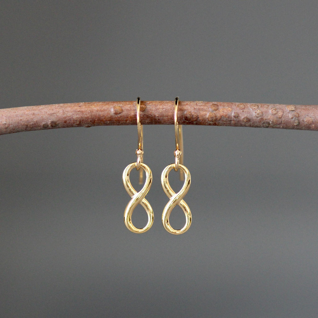 Gold Vermeil Infinity Symbol Dangle Earrings